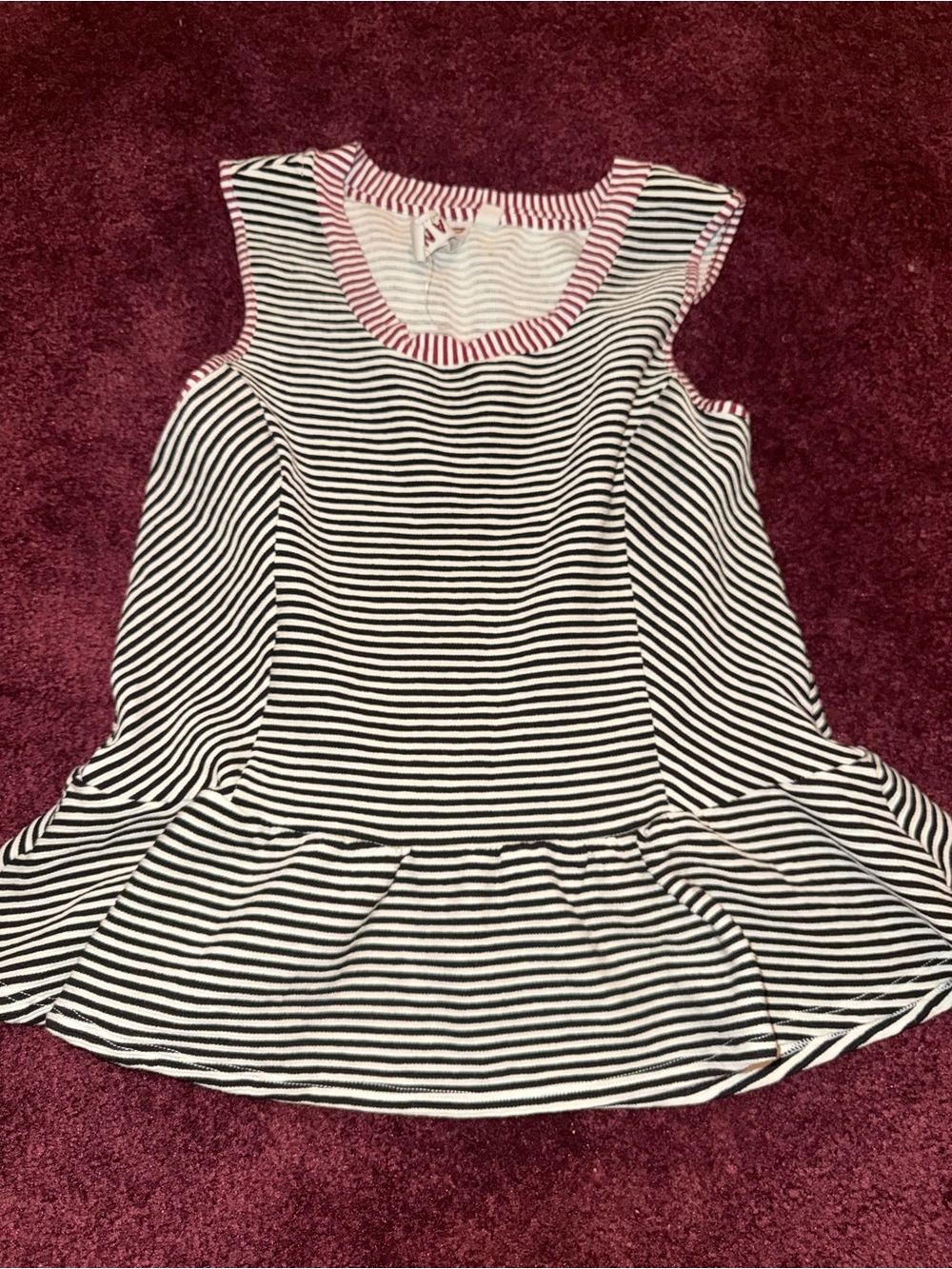 Anthropologie Dolan White Black Stripe Tank Top medium m left cost belmar